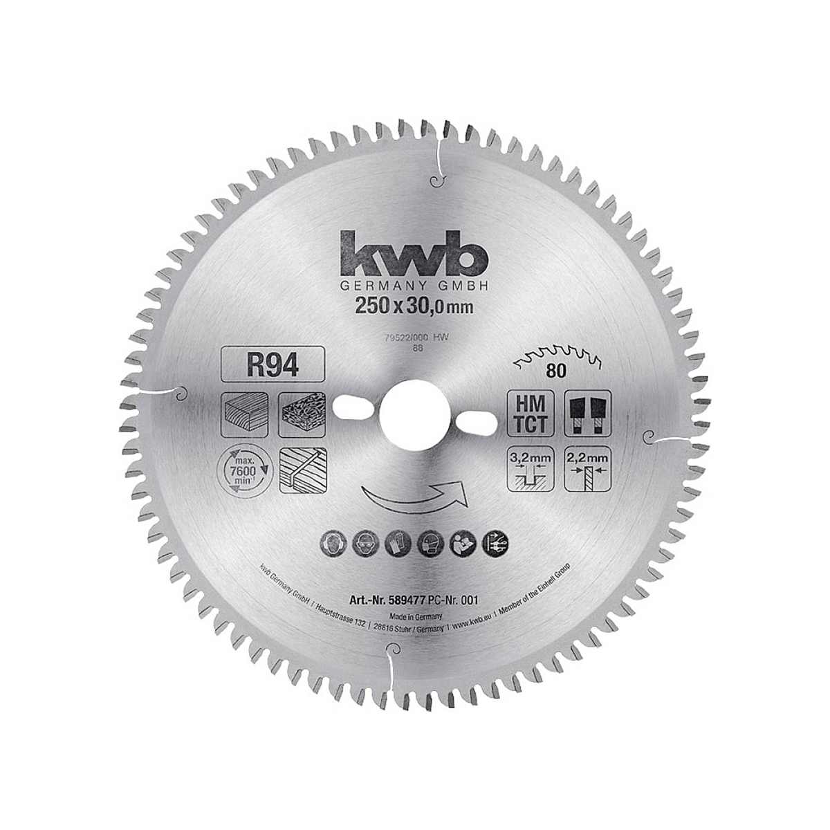 KWB list rezna ploča za drvo 250 x 30 mm 80 Z 49589477 KWB list rezna ploča za drvo 250 x 30 mm 80 Z 49589477