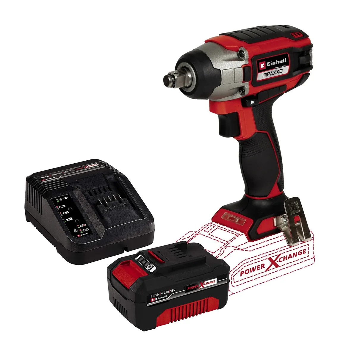4510080-kit4 Einhell aku udarni odvijač Power X-Change Brushless IMPAXXO 18/230 - KIT 4