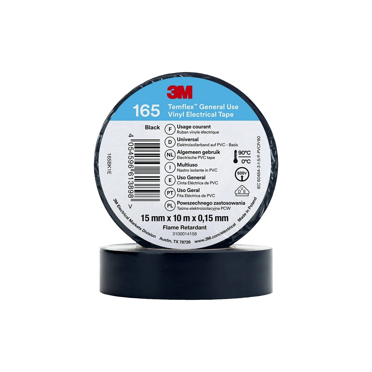 165BK1E 3M PVC traka 50 mm x 33 m Vinly Tape 764 (Kopiraj) - Crna