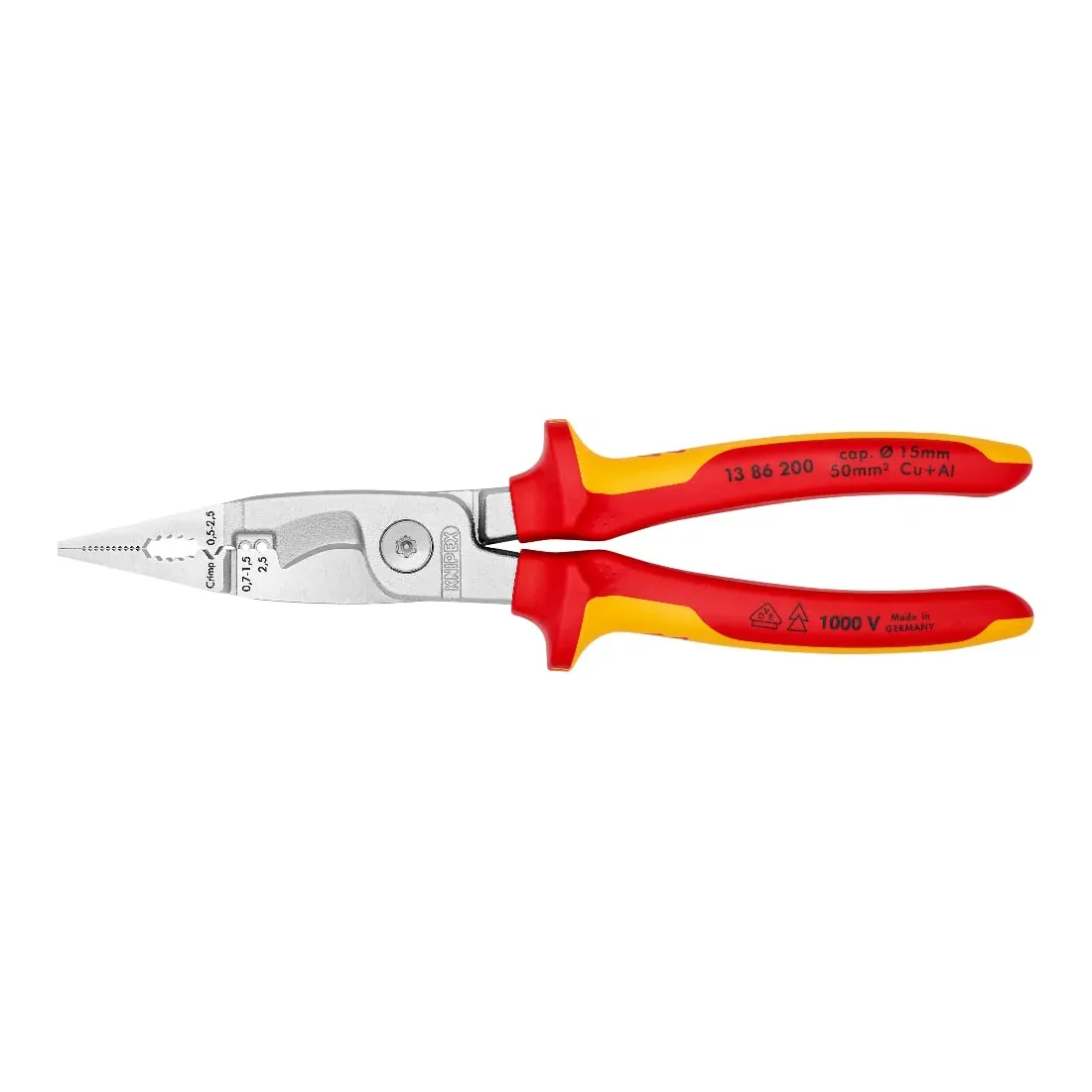 Knipex kliješta multifunkcionalna električarska 200mm 6u1 VDE 13 86 200 2 Knipex nož za skidanje izolacije 165mm 16 20 165 SB (Kopiraj)