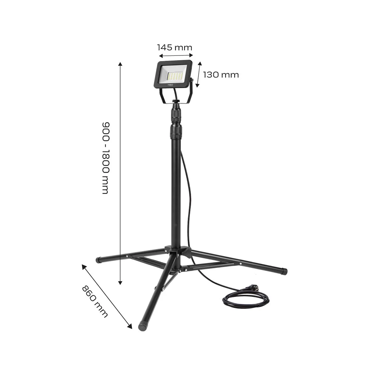 NEO Tools reflektor led sa tripod stalkom 2x50W 8500lm 6500K 99-062 (Kopiraj)