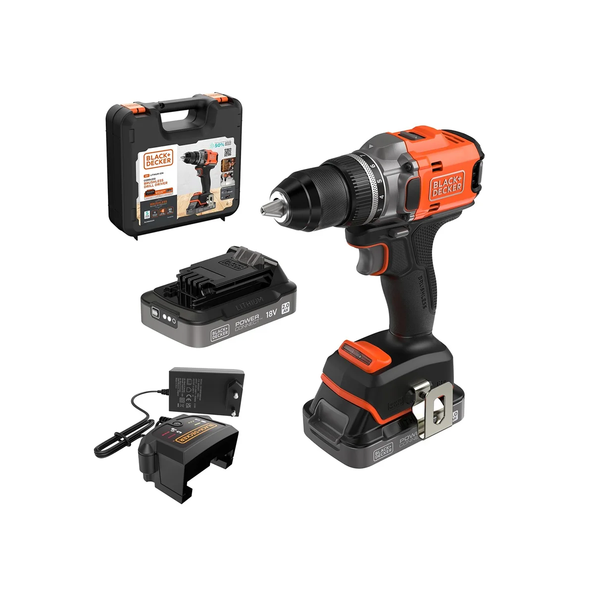 BLD682D2XK Black+Decker aku udarna bušilica odvijač BDCHD18BAFC-Q 18V 1.5Ah (Kopiraj)