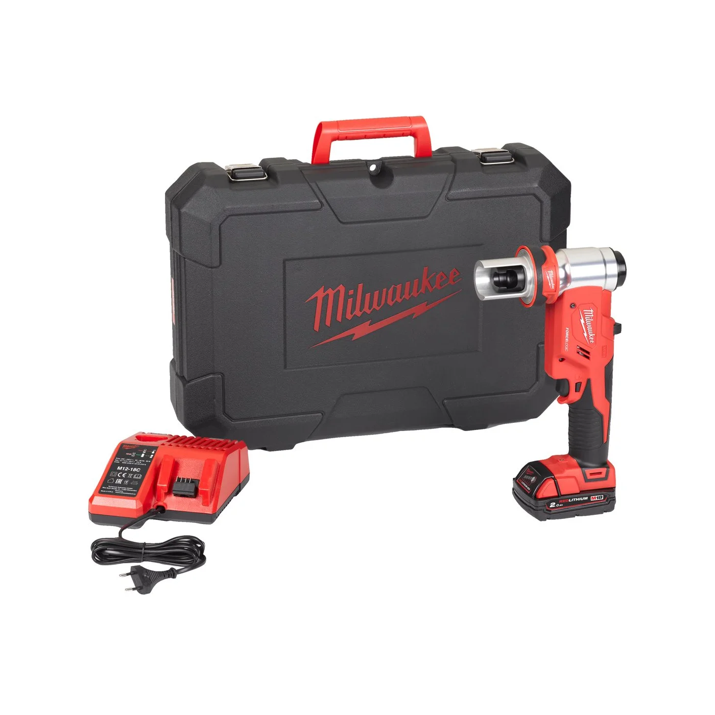 Milwaukee aku hidraulični bušač 60 kN M18 HKP Milwaukee aku hidraulični stezač kablova 60 kN M18 ONEHCCT60-202C Kit (Kopiraj)