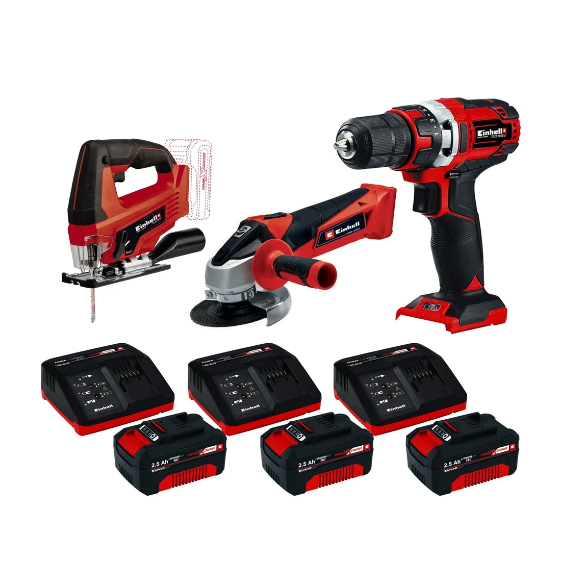 TC TK 2024 Einhell set aku bušilica i brusilica Power X-Change TC-TK 19 Li Kit (Kopiraj)
