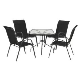 Baštenska garnitura SET 3 sto 60 x 60 x 70 cm i 4 stolice