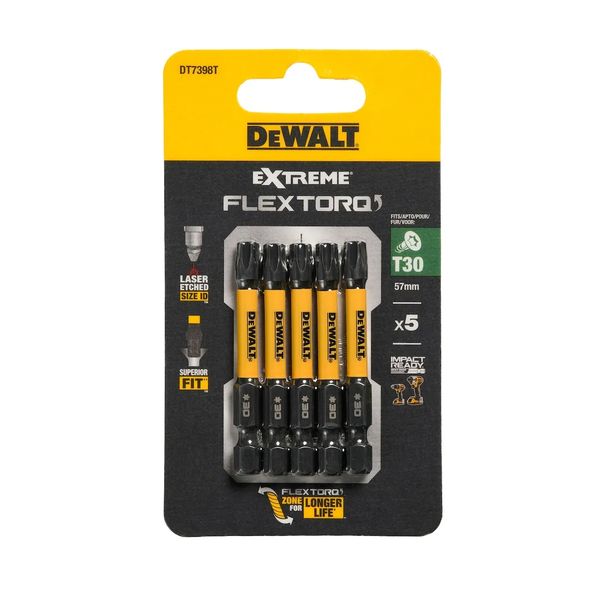 DeWALT bit za vijke T30 25 mm FLEXTORQ DT7384T-QZ 5/1 (Kopiraj)