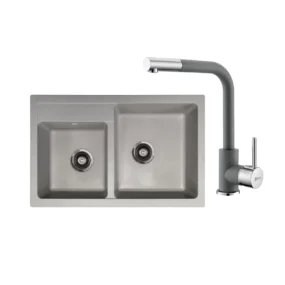 Metalac sudoper xQuadro Plus (Kopiraj) - Siva