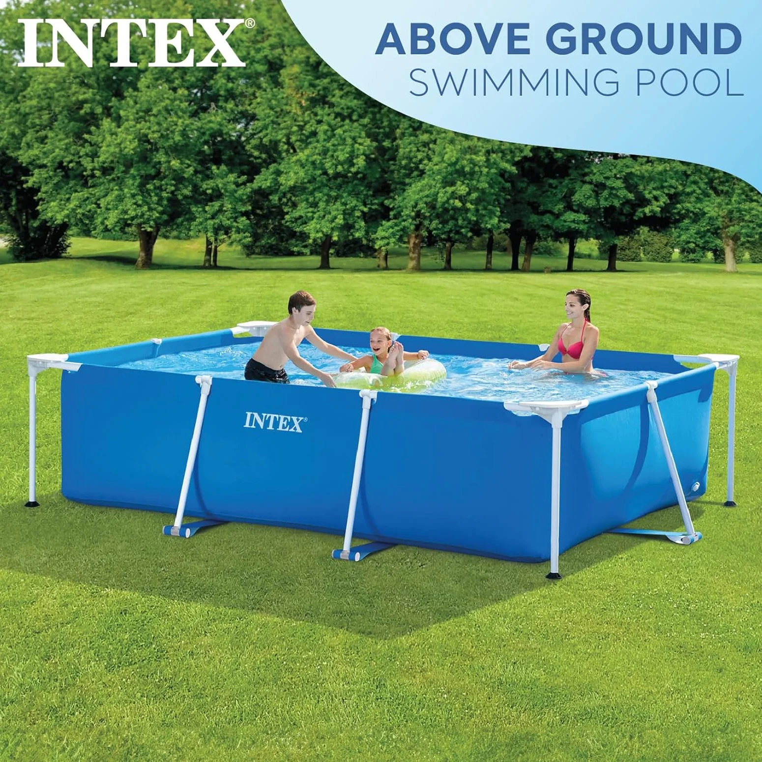 Intex bazen sa metalnom konstrukcijom Rectangular Frame 450 X 220 X 84 cm 28274 (Kopiraj)