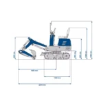 Scheppach mini hidraulični bager EXC815