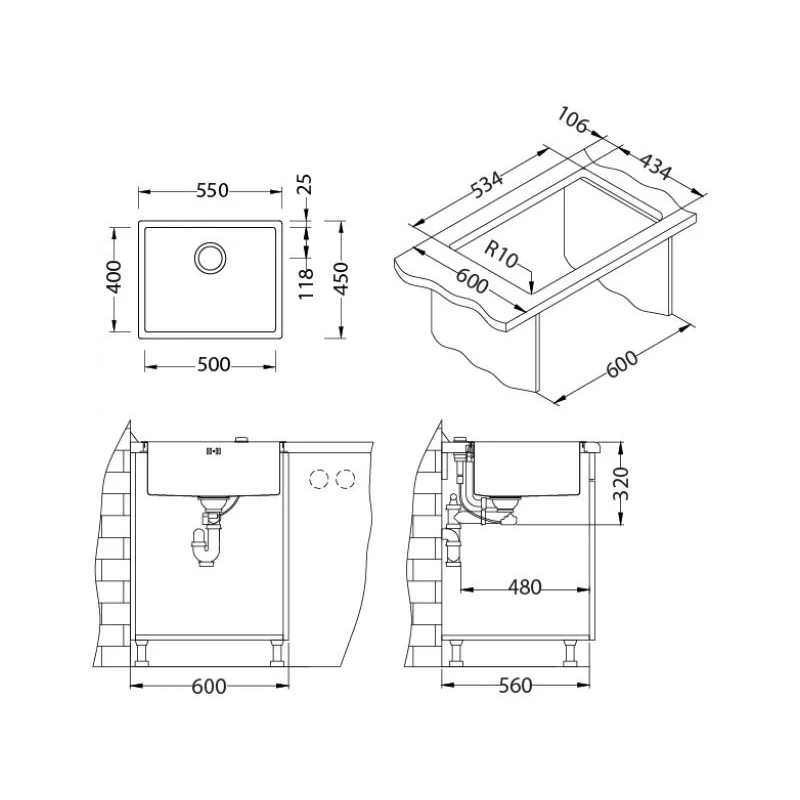 Alveus sudoper Quadrix 50 - Monarch