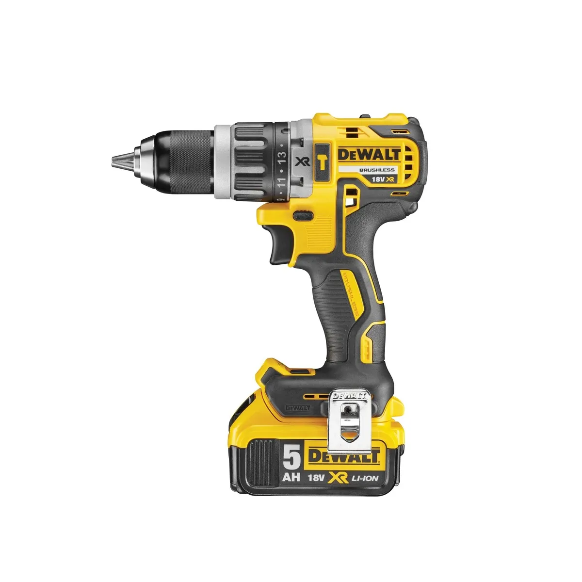 DeWALT set aku udarna bušilica, aku udarni odvijač, aku brusilica i aku udarna čekić bušilica BRUSHLESS DCK422P3T 18V 3x5Ah