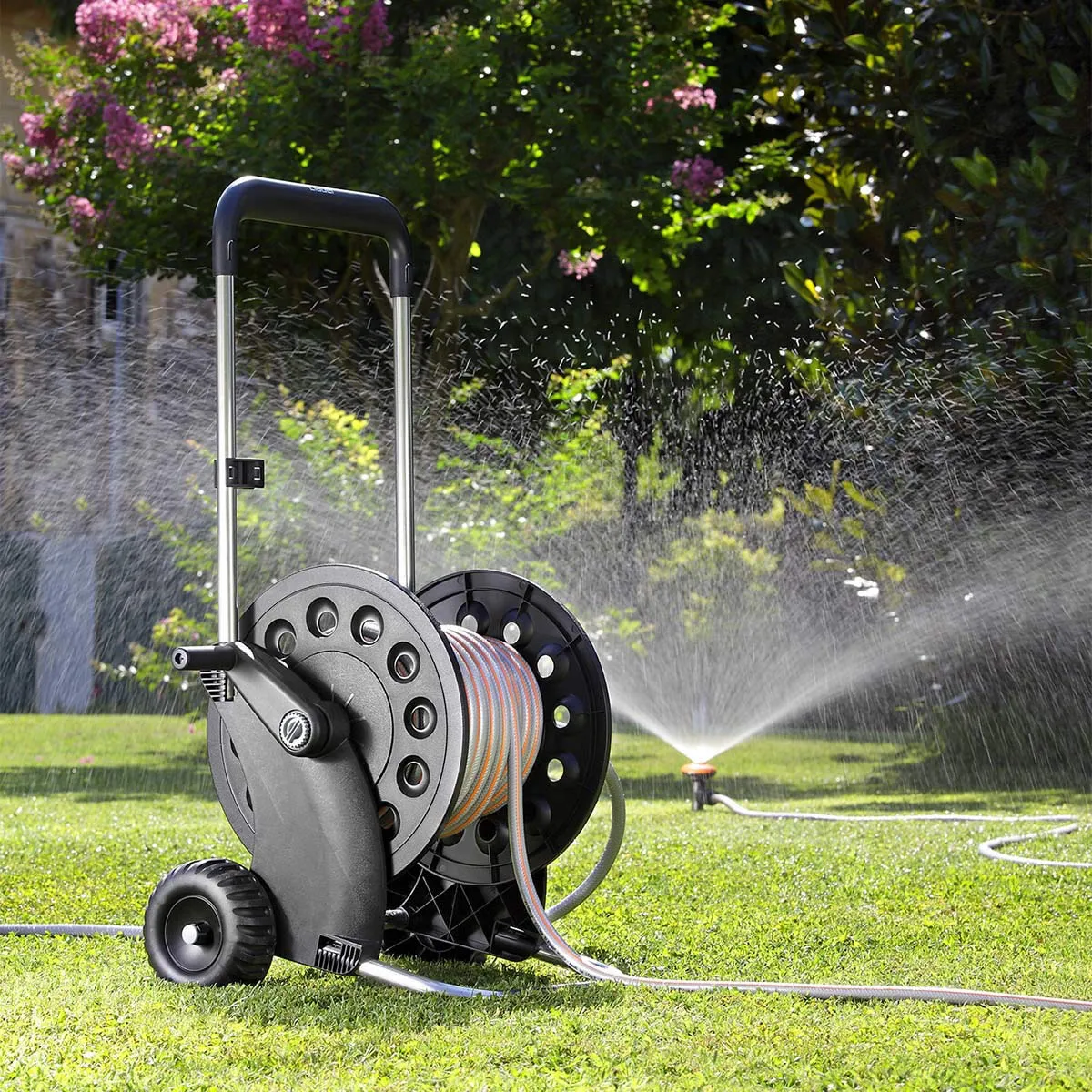 Motalica kolica za vrtno crijevo 60 m 1/2" - 25 m 3/4'' 69084 (Kopiraj)