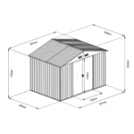 Fieldmann pomoćna metalna baštenska kućica FZDO 1002 - 185x103x190cm
