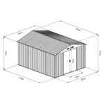 Fieldmann pomoćna metalna baštenska kućica FZDO 1002 - 185x103x190cm