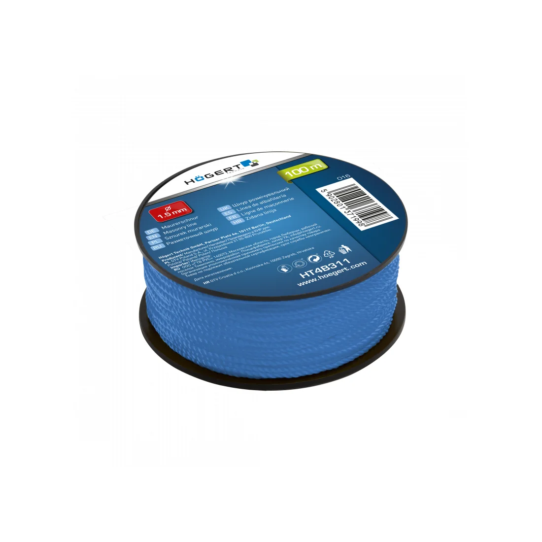 HT4B311 HOEGERT zidarski konac plavi na kalemu 1.5 mm x 100 m HT4B310 (Kopiraj)