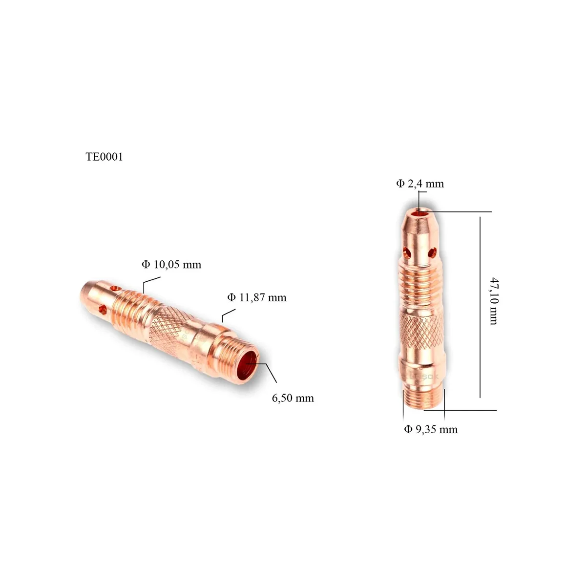 TE0001 24 Trafimet dizna CO2 M6 L28mm za aluminijum (Kopiraj)