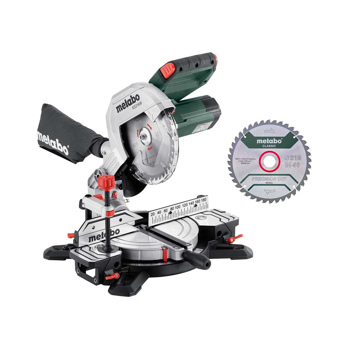 KS 216 M Metabo preklopna nagibna pila testera KS 216 M (Kopiraj)
