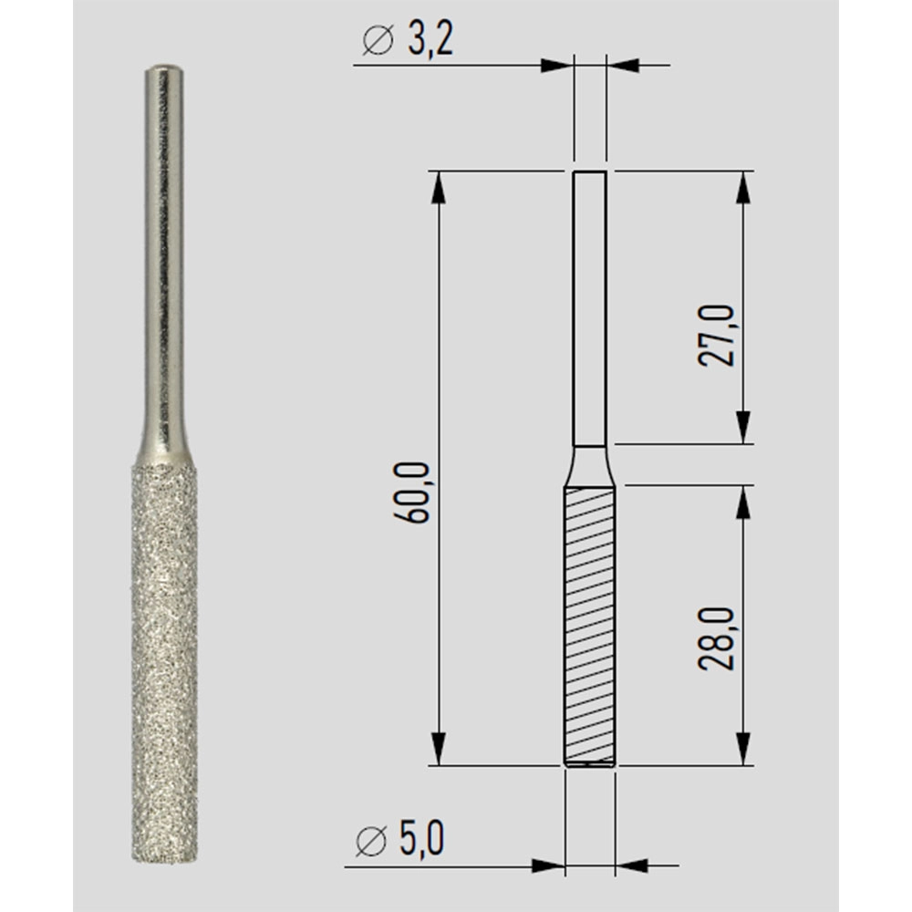 Proxxon glodalo dijamnatsko za stalko i keramiku 3.2 x 5 mm 2/1 28246
