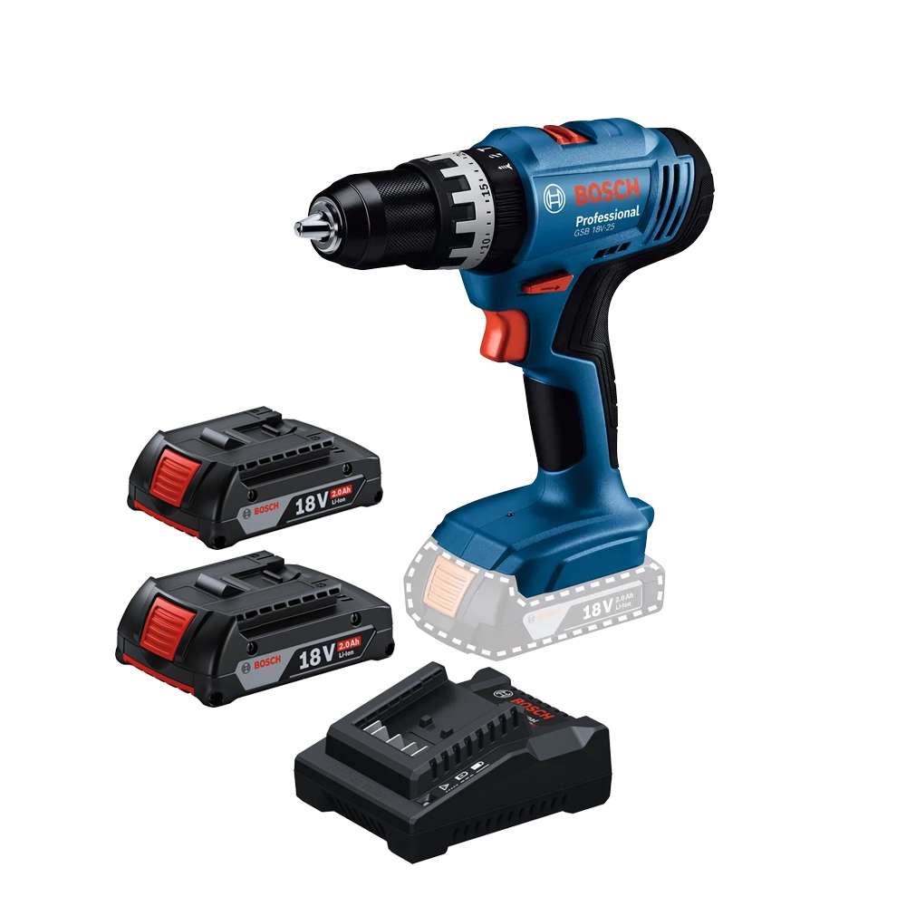 GSB 18V 25 2 x 2.0 Ah Li Professional 21 Bosch aku udarna bušilica odvijač GSB 18V-25 2 x 2.0 Ah Li Professional
