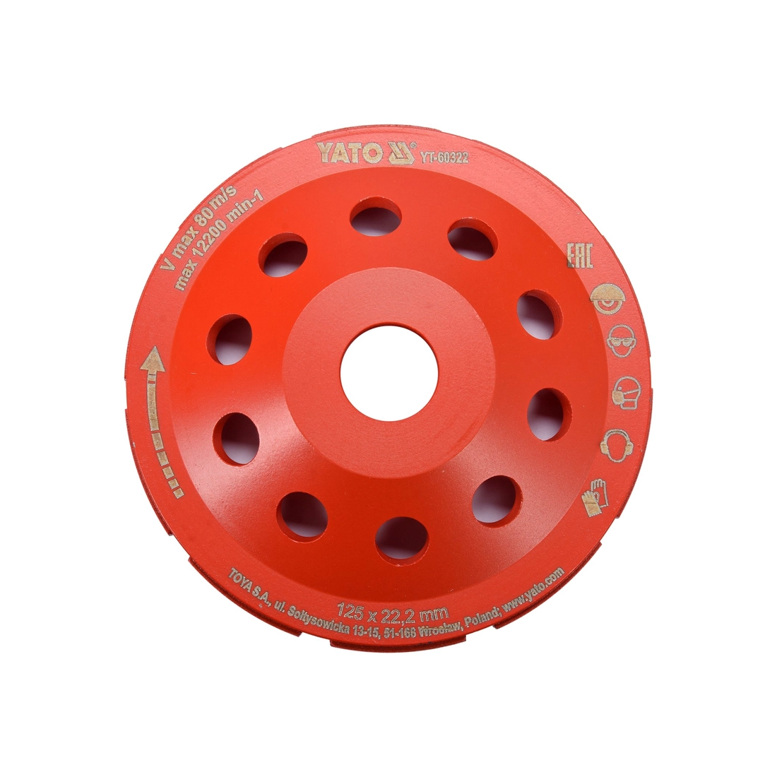 YT 603222 HOEGERT dijamantska brusna ploča za beton 125 mm HT6D992 (Kopiraj)