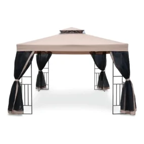 Ruris metalna tenda Pergola 295395 sa ručno podesivim krovom - 395x295x220cm (Kopiraj)