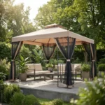 Ruris metalna tenda Pergola 295395 sa ručno podesivim krovom - 395x295x220cm (Kopiraj)