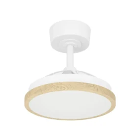 EGLO stropni plafonski ventilator sa LED rasvjetom Malpica bijela-drvo
