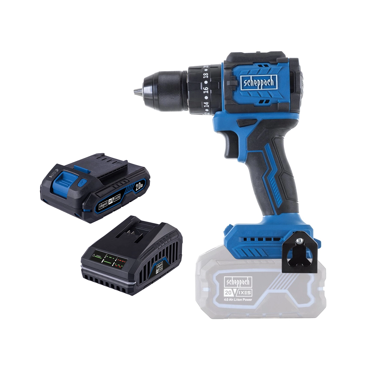 CD50SC2121 Scheppach SET aku udarna bušilica odvijač Brushless IXES BC-CD50SC-XSS2