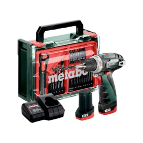 Metabo aku bušilica PowerMaxx BS Basic 2 x 2.0 Ah Mobile WorkShop – 600080880 (Kopiraj)